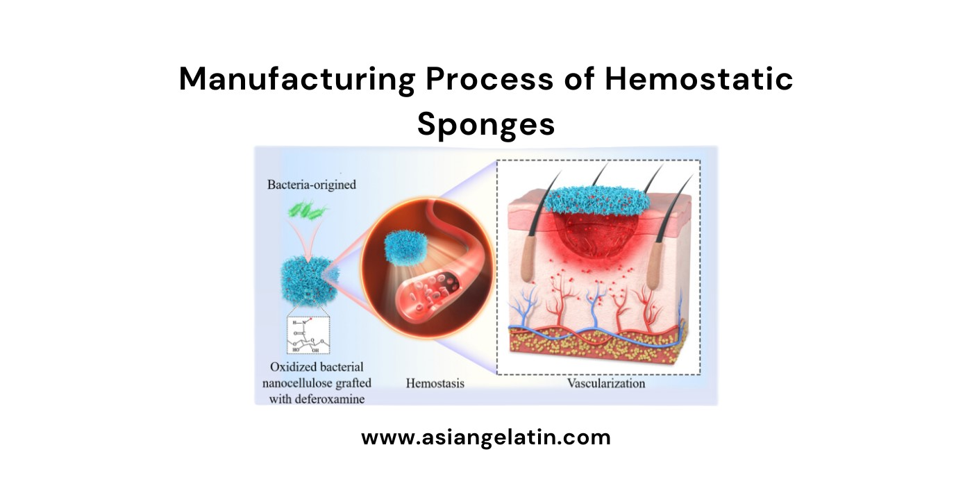 What is hemostatic sponge made from?